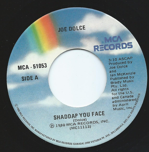 Joe Dolce - Shaddap You Face | MCA Records (MCA-51053) - main