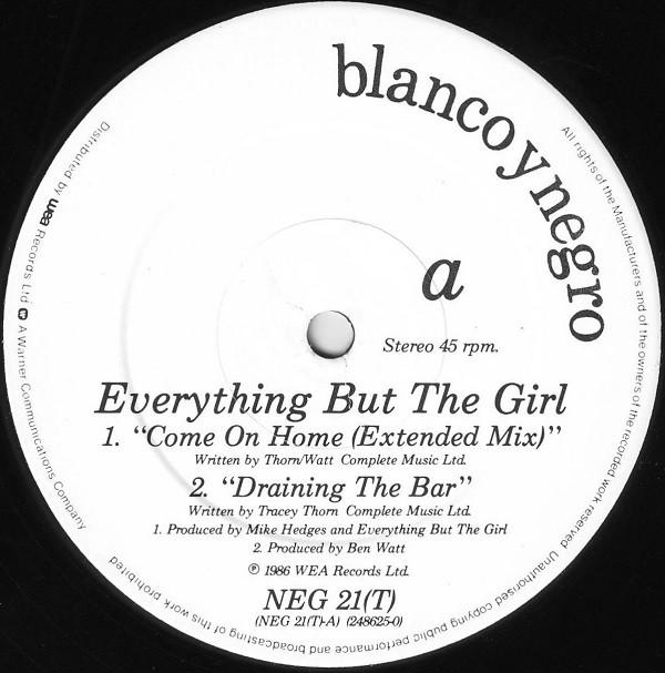 Everything But The Girl - Come On Home | Blanco Y Negro (neg 21 t)