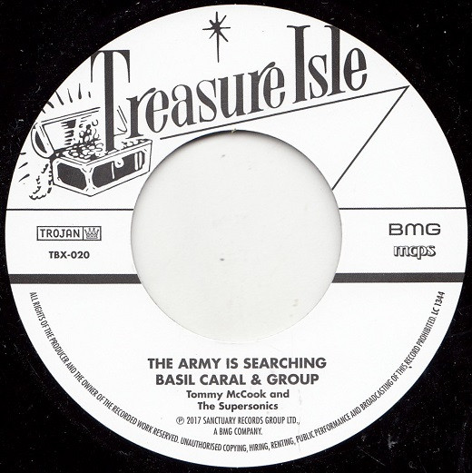 Basil Caral & Group / Lynn Taitt - The Army Is Searching /Storm Warning | Treasure Isle (TBX-020)