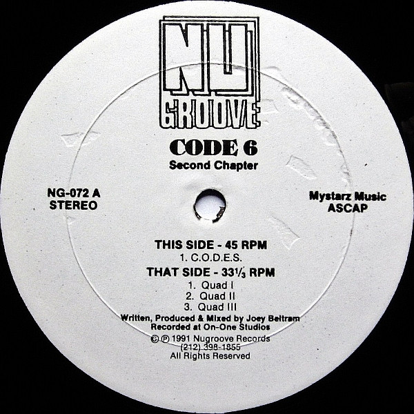 Code 6 - Second Chapter | Nu Groove Records (NG-072) - main