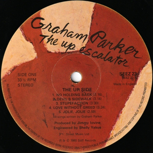 Graham Parker And The Rumour - The Up Escalator | Stiff Records (SEEZ 23) Graham Parker And The Rumour - The Up Escalator | Stiff Records (SEEZ 23)