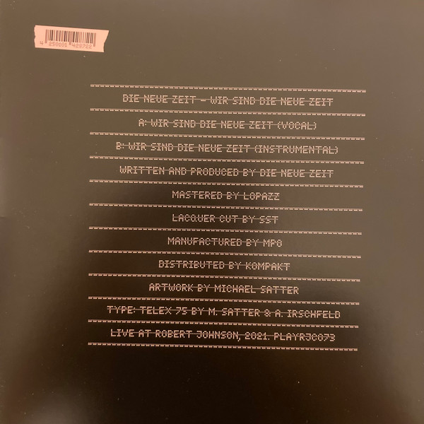 Die Neue Zeit - Wir Sind Die Neue Zeit | Live At Robert Johnson (Playrjc 073) - 2