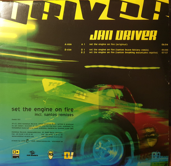 Jan Driver - Set The Engine On Fire | Kombinat Records (Kombi 003)