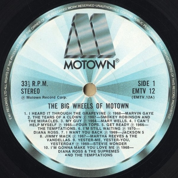 Various - The Big Wheels Of Motown | Motown (EMTV 12) - 3 Various - The Big Wheels Of Motown | Motown (EMTV 12) - 3