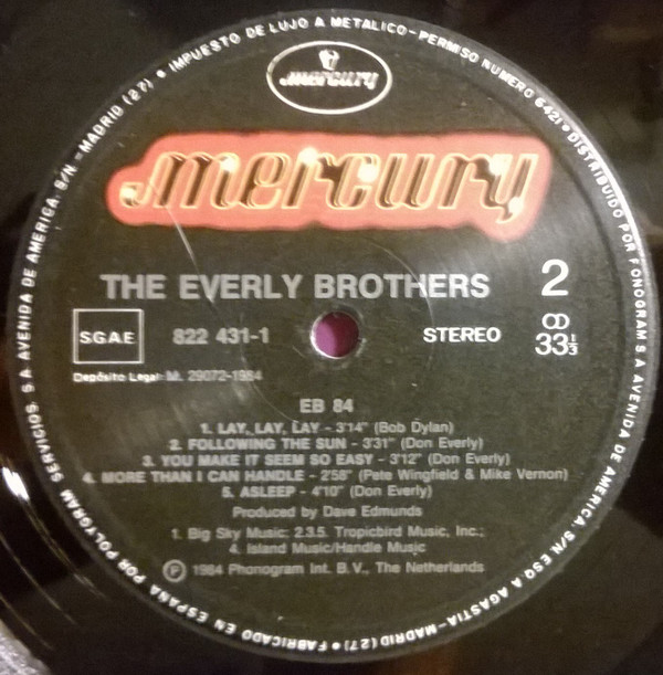 Everly Brothers - EB 84 | Mercury (822 431-1) - 4