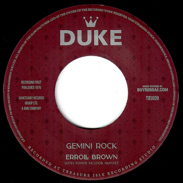 U-Roy / Errol Brown - Rule The Nation / Gemini Rock | Duke Records (TIEU026) - 3