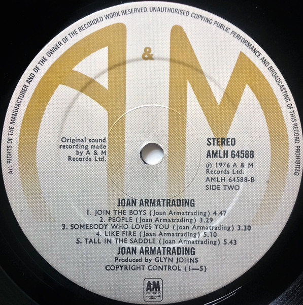 Joan Armatrading - Joan Armatrading | A&M Records (AMLH 64588) - 4