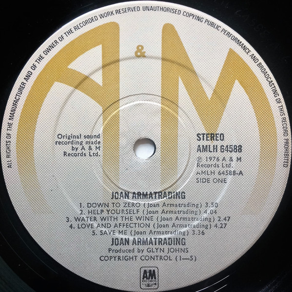 Joan Armatrading - Joan Armatrading | A&M Records (AMLH 64588) - 3