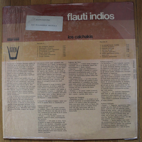 Los Calchakis - Flauti Indios | Arion (FARN 1003)
