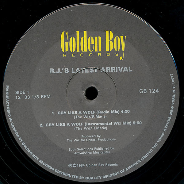 R.J.'s Latest Arrival - Cry Like A Wolf | Golden Boy Records (GB 124) - main