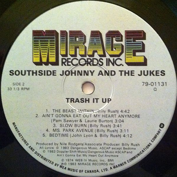 Southside Johnny & The Jukes - Trash It Up | Mirage (79-01131)