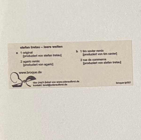 Stefan Tretau - Leere Welten | Broque (Broque LP 07) - 2