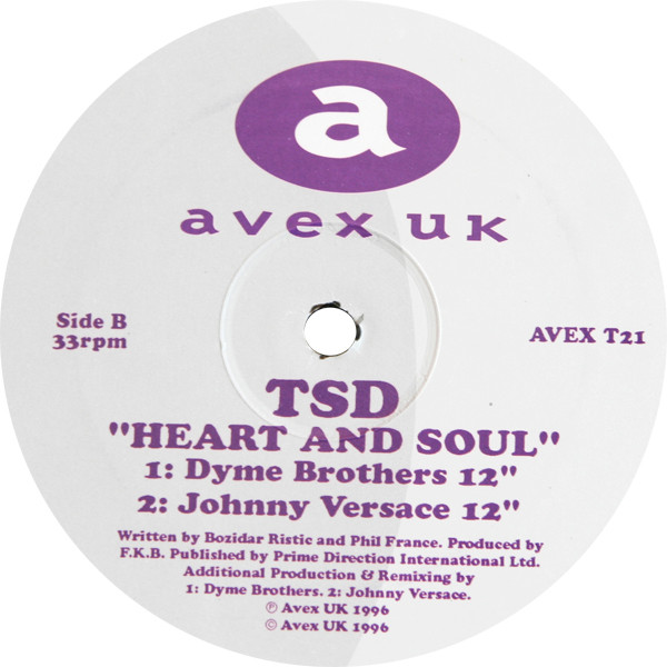 TSD - Heart & Soul | Avex UK (AVEX T21) - 4