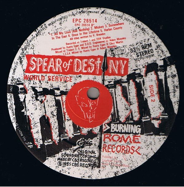 Spear Of Destiny - World Service | Epic (EPC 26514) - 4