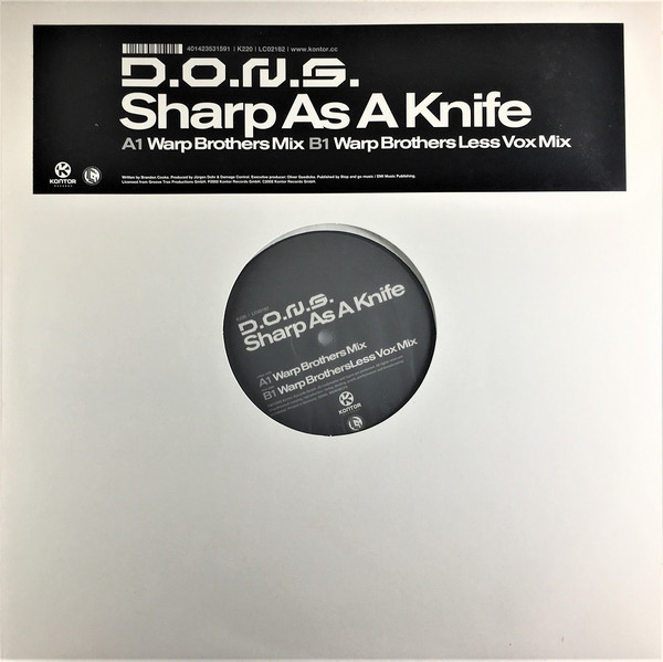 D.O.N.S. - Sharp As A Knife | Kontor Records (K220) - 3
