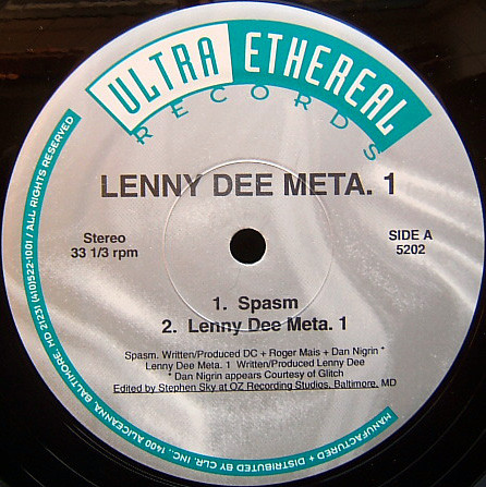 Spasm / Lenny Dee / Nebula Nine - Spasm / Meta. 1 / Hypnotic Trance | Ultra Ethereal (CLR 5202)