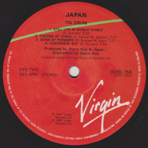 Japan - Tin Drum | Virgin (OVED 158) - 4 Japan - Tin Drum | Virgin (OVED 158) - 4