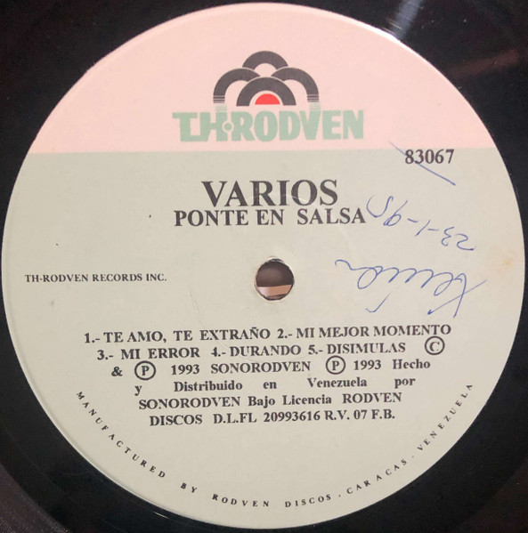 Various - Ponte En Salsa | TH-Rodven (83067) - 4 Various - Ponte En Salsa | TH-Rodven (83067) - 4