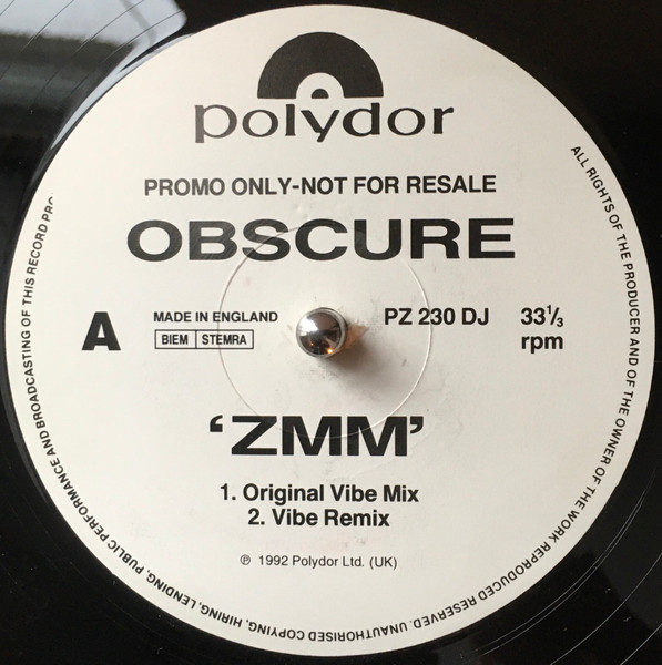 Obscure - Zmm | Polydor (PZ 230 DJ) - main