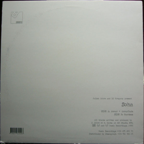 Julien Jabre & DJ Gregory Present Soha - Amour | Basic Recordings (BSC 009) - 2 Julien Jabre & DJ Gregory Present Soha - Amour | Basic Recordings (BSC 009) - 2