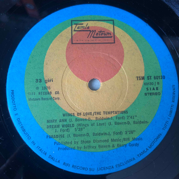 The Temptations - Wings Of Love | Tamla Motown (TSM-ST 60130)