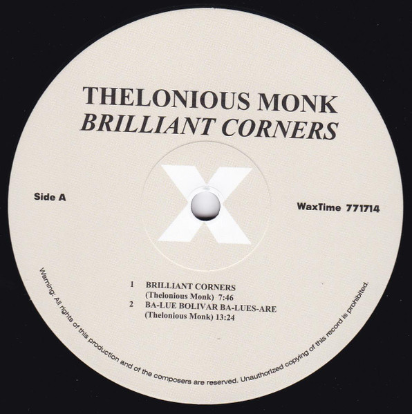 Thelonious Monk with Sonny Rollins , Ernie Henry and Clark Terry - Brilliant Corners | WaxTime (771714) - 3