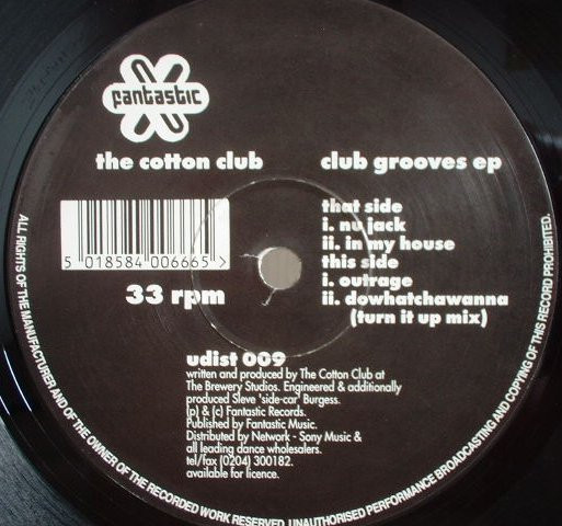Cotton Club - Club Grooves EP | Fantastic Records (udist 009)