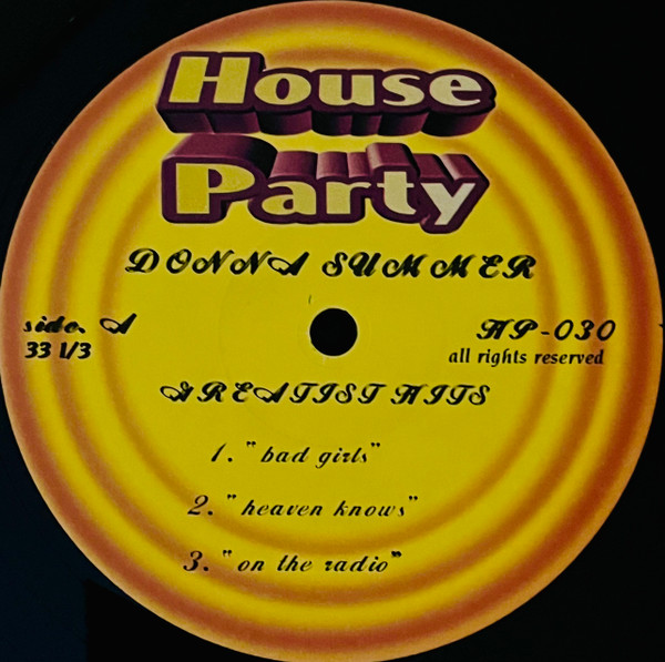 Donna Summer - Greatist Hits | House Party (HP-030)