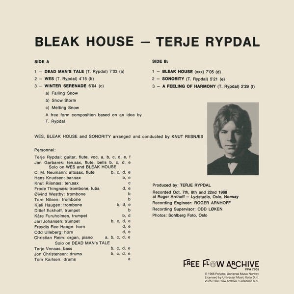 Terje Rypdal - Bleak House | Free Flow Archive (FFA 7005) - 2