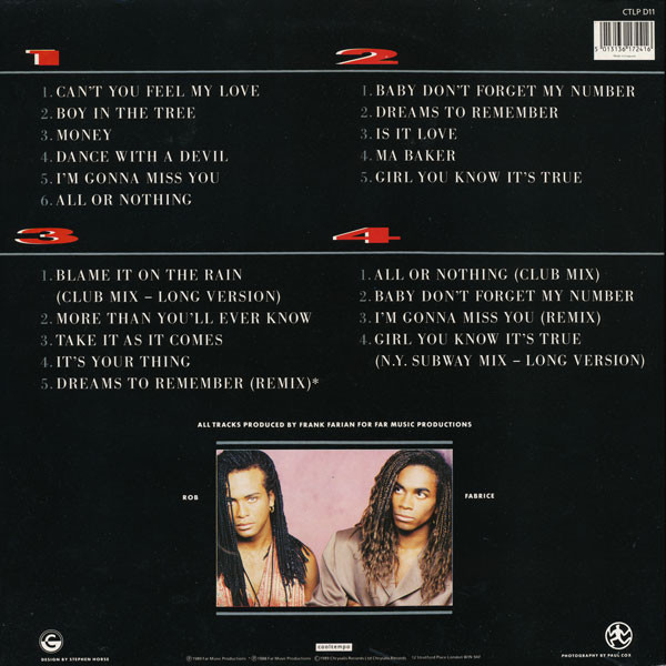 Milli Vanilli - 2 x 2 | Cooltempo (CTLP D11) - 2 Milli Vanilli - 2 x 2 | Cooltempo (CTLP D11) - 2