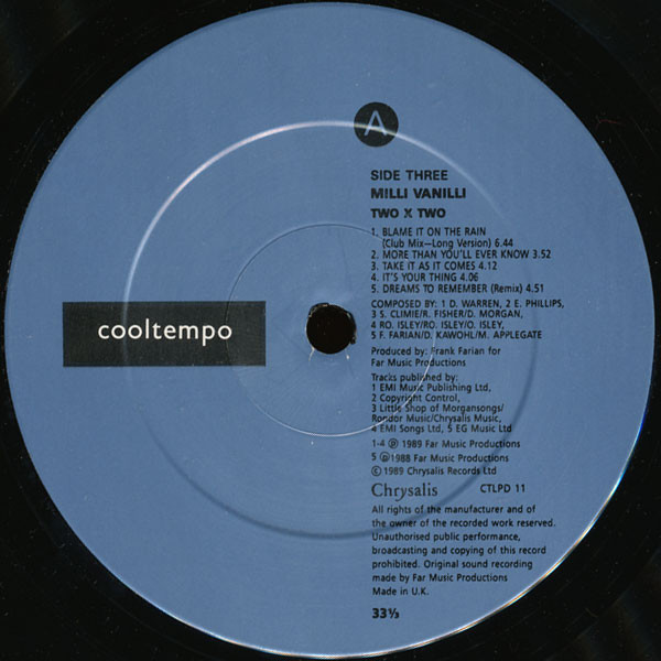 Milli Vanilli - 2 x 2 | Cooltempo (CTLP D11) - 5 Milli Vanilli - 2 x 2 | Cooltempo (CTLP D11) - 5