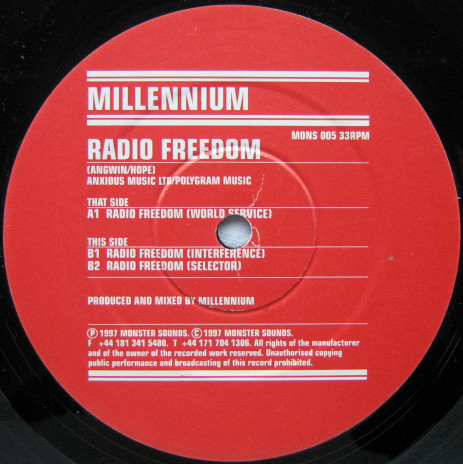 Millennium - Radio Freedom | Monster Sounds (MONS 005) - main Millennium - Radio Freedom | Monster Sounds (MONS 005) - main