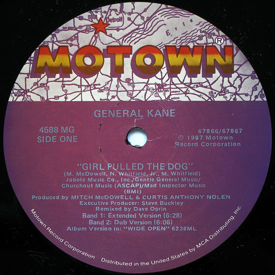 General Kane - Girl Pulled The Dog | Motown (4588 MG) - 2