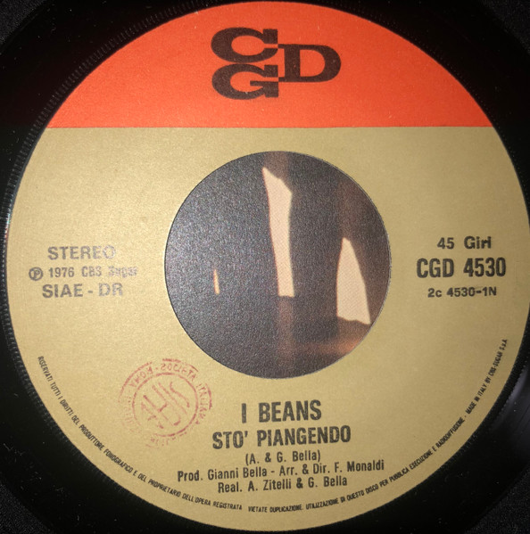 I Beans - Sto Piangendo | CGD (CGD 4530) - 3
