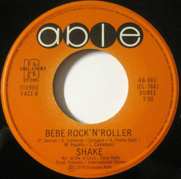 Shake - Soleil Aide-Moi / Bébé Rock'N'Roller | Able (AB-883) - 2