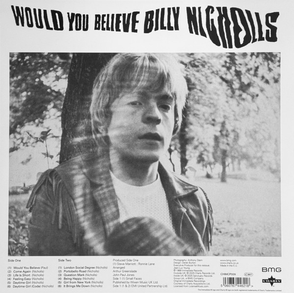 Billy Nicholls - Would You Believe | Immediate (CHIMCP009) - 2