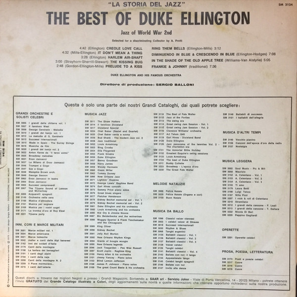 Duke Ellington And His Orchestra - The Best Of Duke Ellington - Jazz Of World War 2nd | Joker (SM 3134) - 2