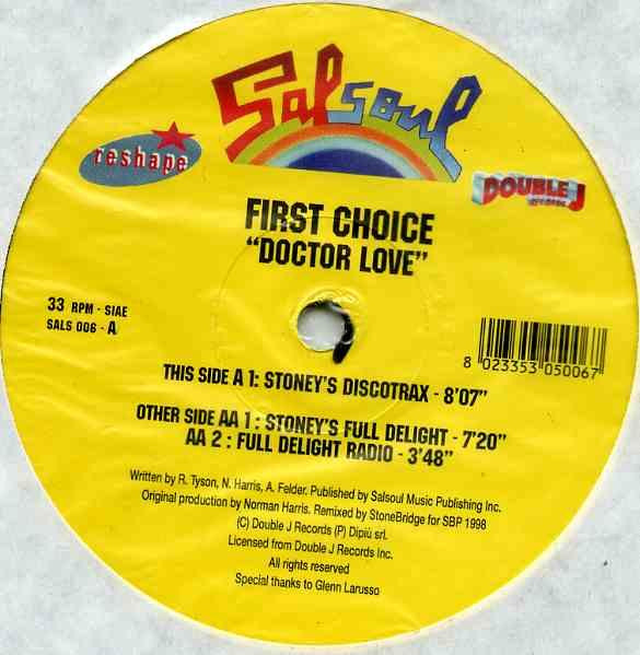 First Choice - Doctor Love | Salsoul Records (SALS 006) - main