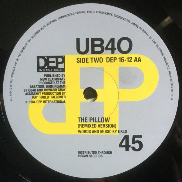 UB40 - I'm Not Fooled / The Pillow | DEP International (DEP 16-12) - 2