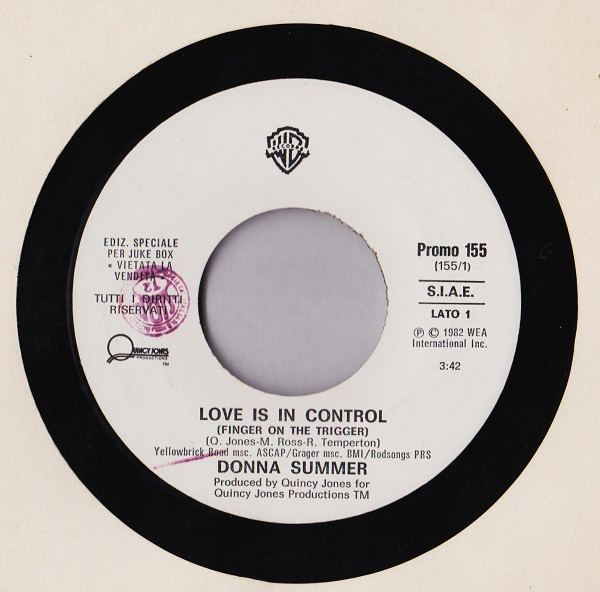 Donna Summer / Ph.D. - Love Is In Control (Finger On The Trigger) / I Won't Let You Down | Warner Bros. Records (Promo 155)