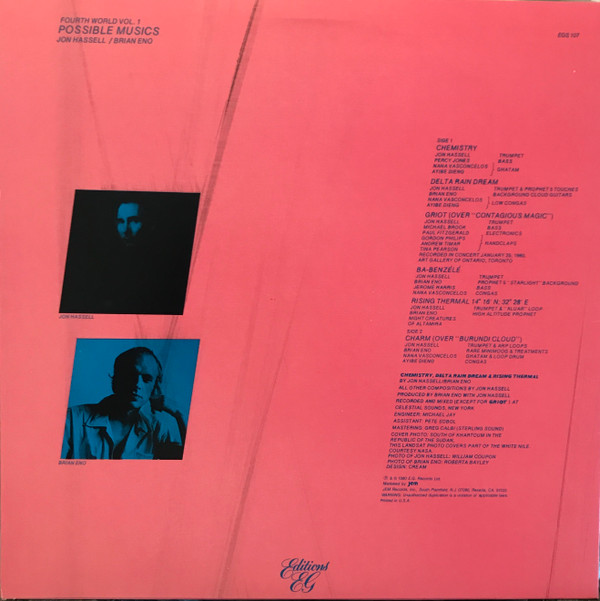 Jon Hassell / Brian Eno - Fourth World Vol. 1 - Possible Musics | Editions EG (EGS 107) - 2