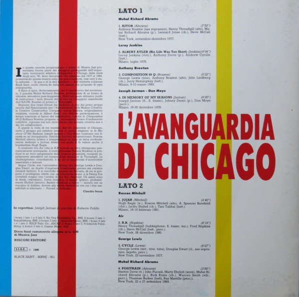 Various - L'Avanguardia Di Chicago | Musica Jazz (BSRMJ-001) - main