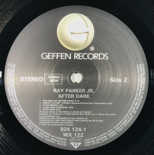 Ray Parker Jr. - After Dark | Geffen Records (924 124-1) - 3