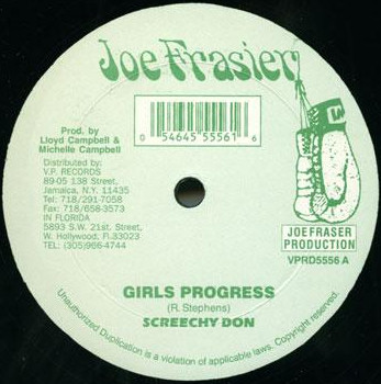 Screechy Dan / Mikey Screw - Girls Progress/ Foriegn Life | Joe Frasier (VPRD5556)