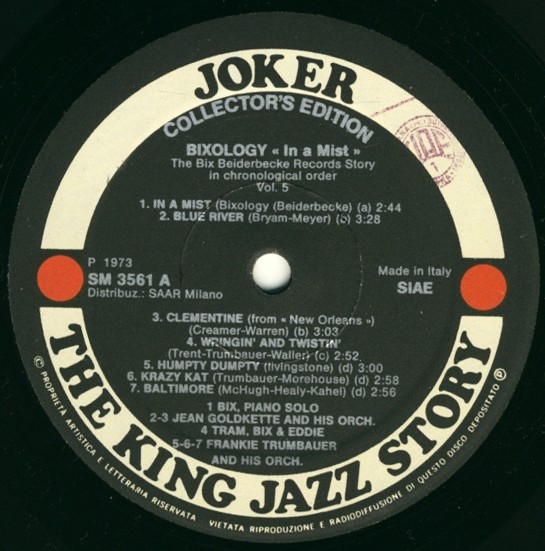Bix Beiderbecke - Bixology "In A Mist" | Joker (SM 3561) - 2