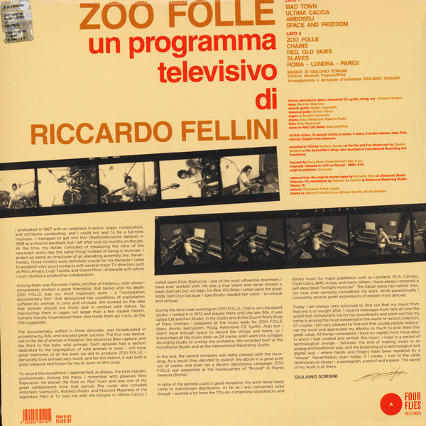 Giuliano Sorgini - Zoo Folle | Four Flies Records (FLIES 07) - 2