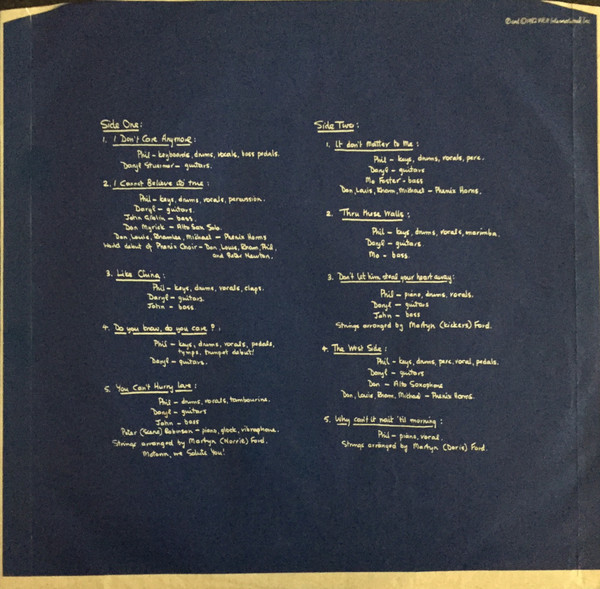 Phil Collins - Hello, I Must Be Going! | WEA (WEA 99263) - 8 Phil Collins - Hello, I Must Be Going! | WEA (WEA 99263) - 8