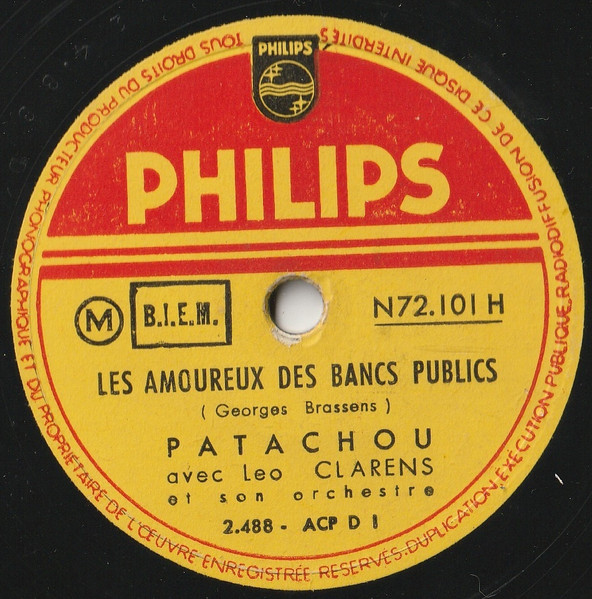 Patachou - Brave Margot / Les Amoureux Des Bancs Publics | Philips (N72.101 H)
