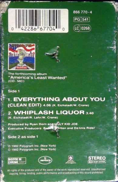 Ugly Kid Joe - Everything About You | Mercury (866 770-4) - 2