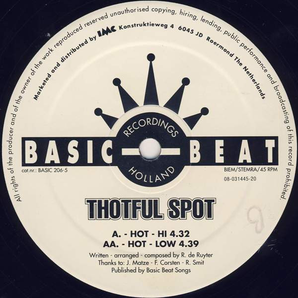 Thotful Spot - Hot | Basic Beat Recordings (BASIC 206-5) - 3